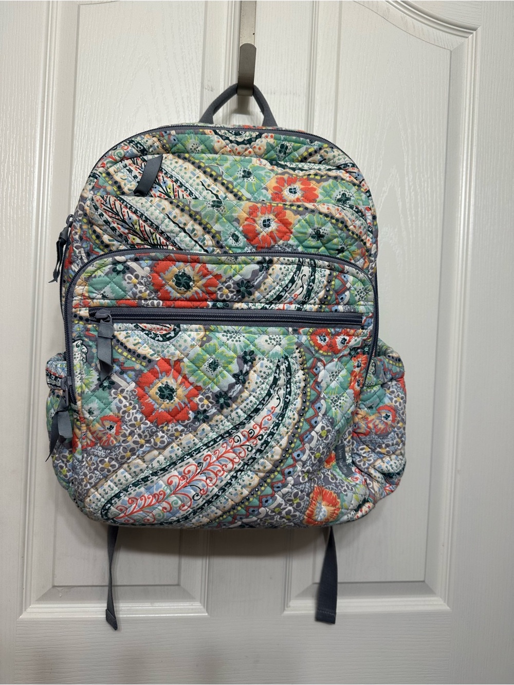 Vera Bradley XL Campus Backpack in Citrus Paisley